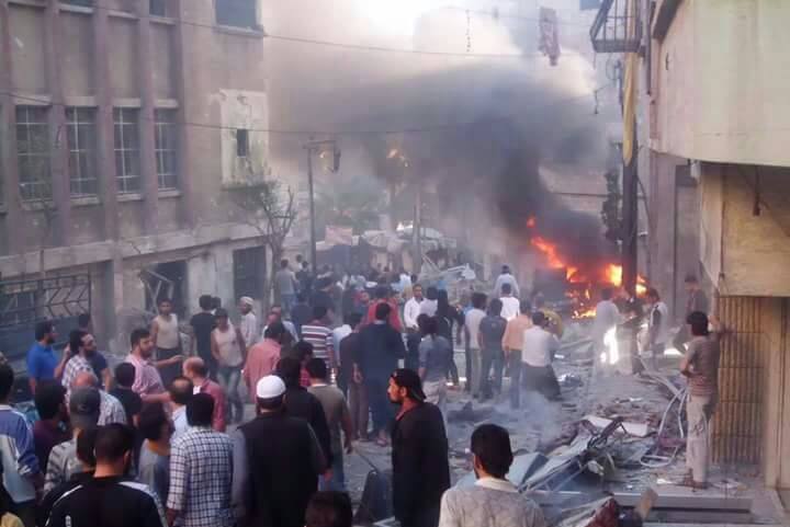 ضحايا بانفجار سيارة مفخخة في التل بريف دمشق